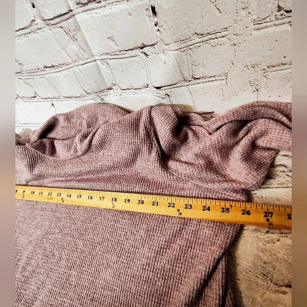 J.Jill Wearever Waffle Knit Lavender Purple Cowl Neck 3X Pullover Sweater Flowy - Picture 9 of 11